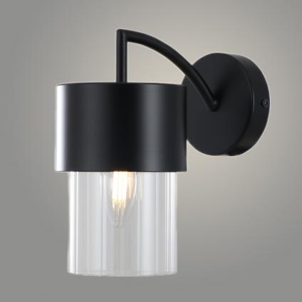 Бра 15704/1W BK черный 1x40W E14 h220, STR24